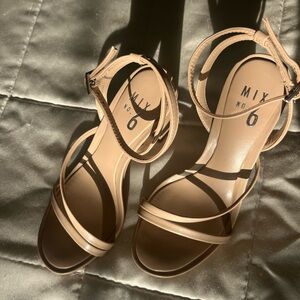 Nude Strappy Heels in size 6.5